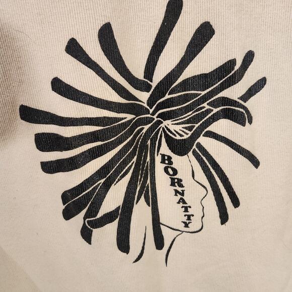 Afrocentric 'Born Natty' Dreadlocs Bodycon Boho Sleeveless Dress Sz Medium Cream - Picture 6 of 9